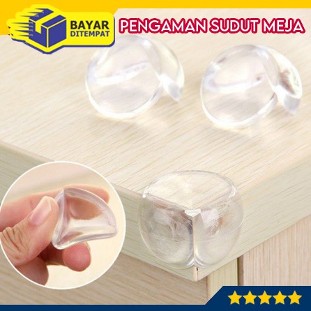 Silikon Oval Transparan Pengaman Sudut Meja (Corner Of The Table Safety Protection Cap)