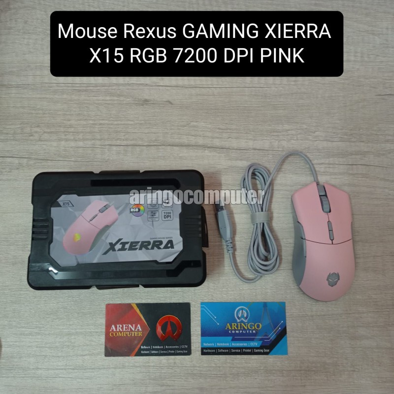 Mouse Rexus GAMING XIERRA X15 RGB 7200 DPI PINK