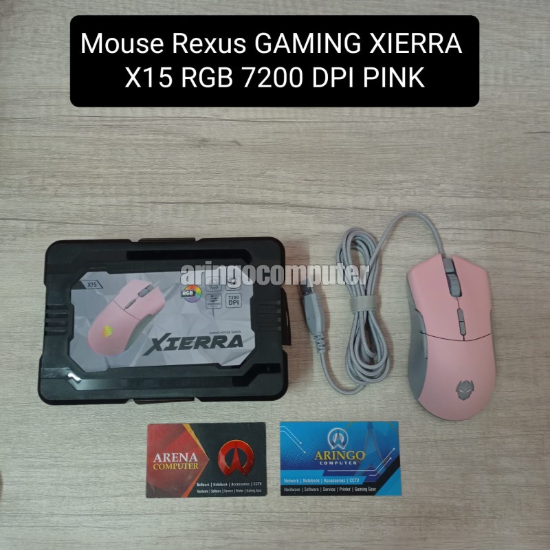 Mouse Rexus GAMING XIERRA X15 RGB 7200 DPI PINK