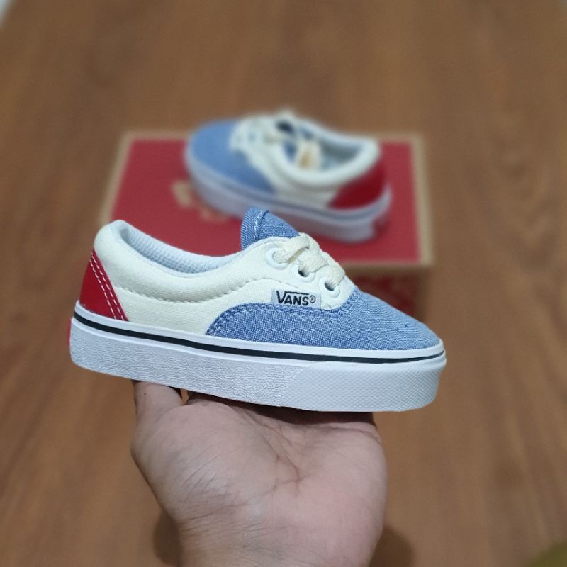 Sepatu vans anak Era multicolor denim krem pink 20 - 35