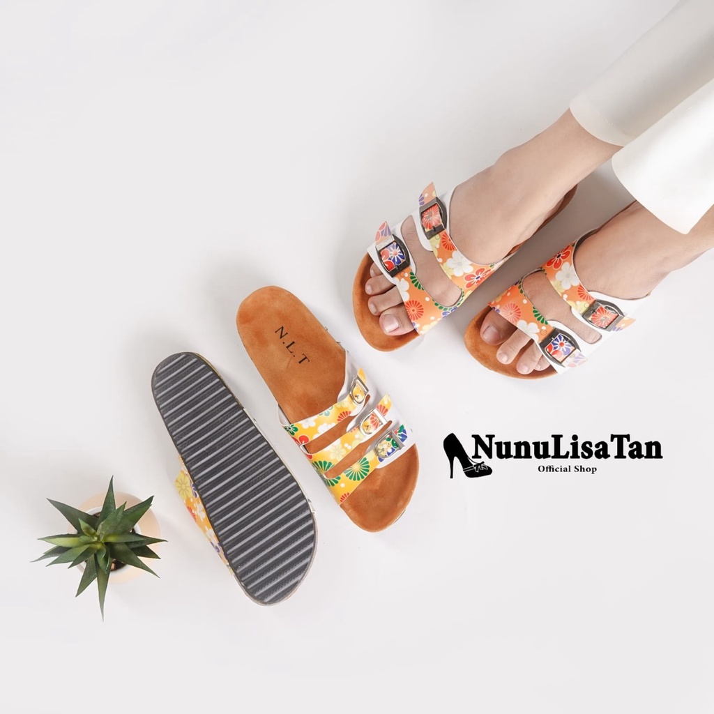 NunuLisaTan- bayar di tempat sandal wanita terbaru sandal Motif