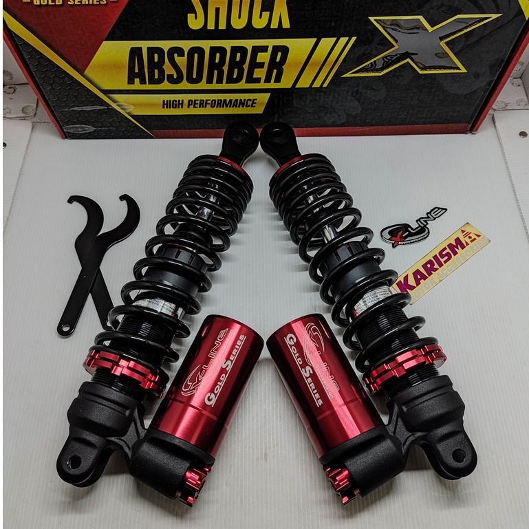Shock Shockbreaker Belakang NMax New Aerox Tabung 305 mm Black XLine 516