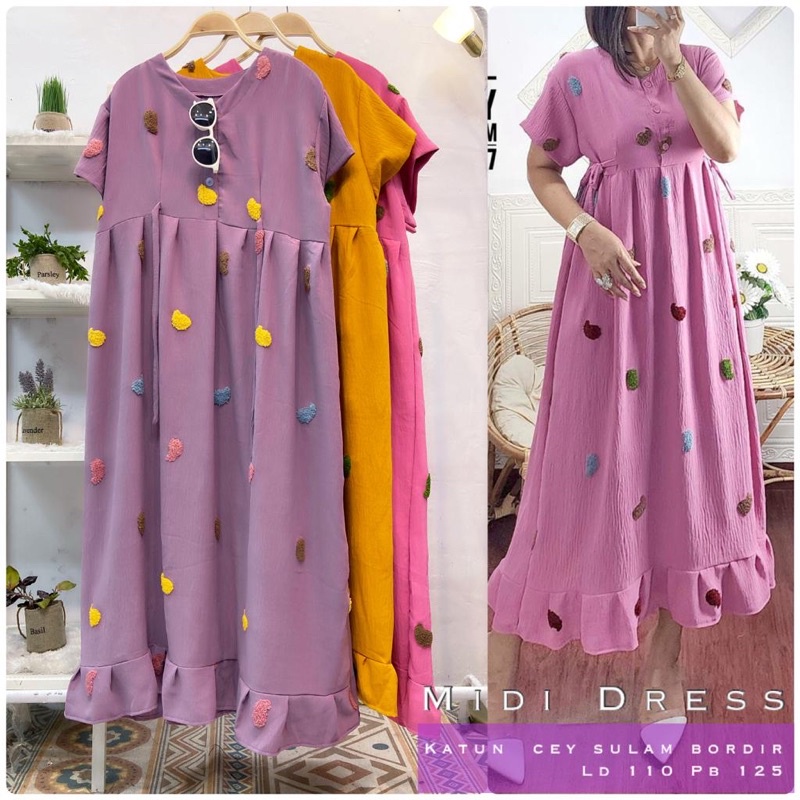 Dress santuy pompom