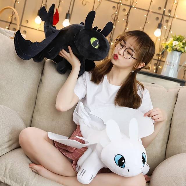 MOMBABY1 Boneka How To Train Your Dragon / Boneka Anak Plush Toys Toothless/Night Furry Boneka White Toothless