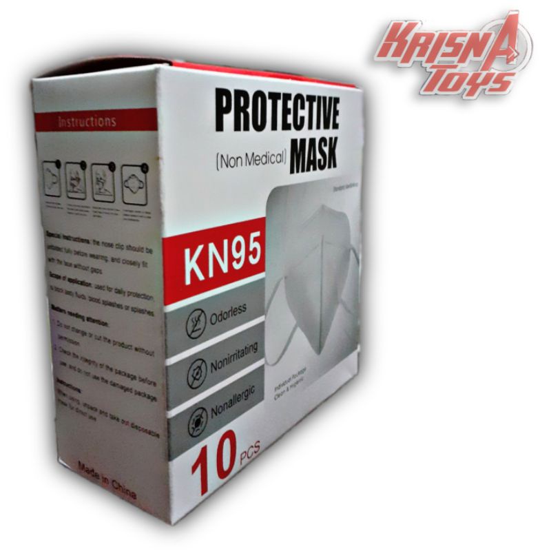 MASKER KN95 PUTIH ISI 10 PCS/STANDARD SIZE/EARLOOP