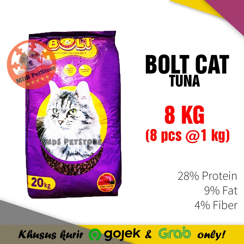 Bolt Cat Tuna 8 Kg | makanan kucing catfood 8kg | Shopee