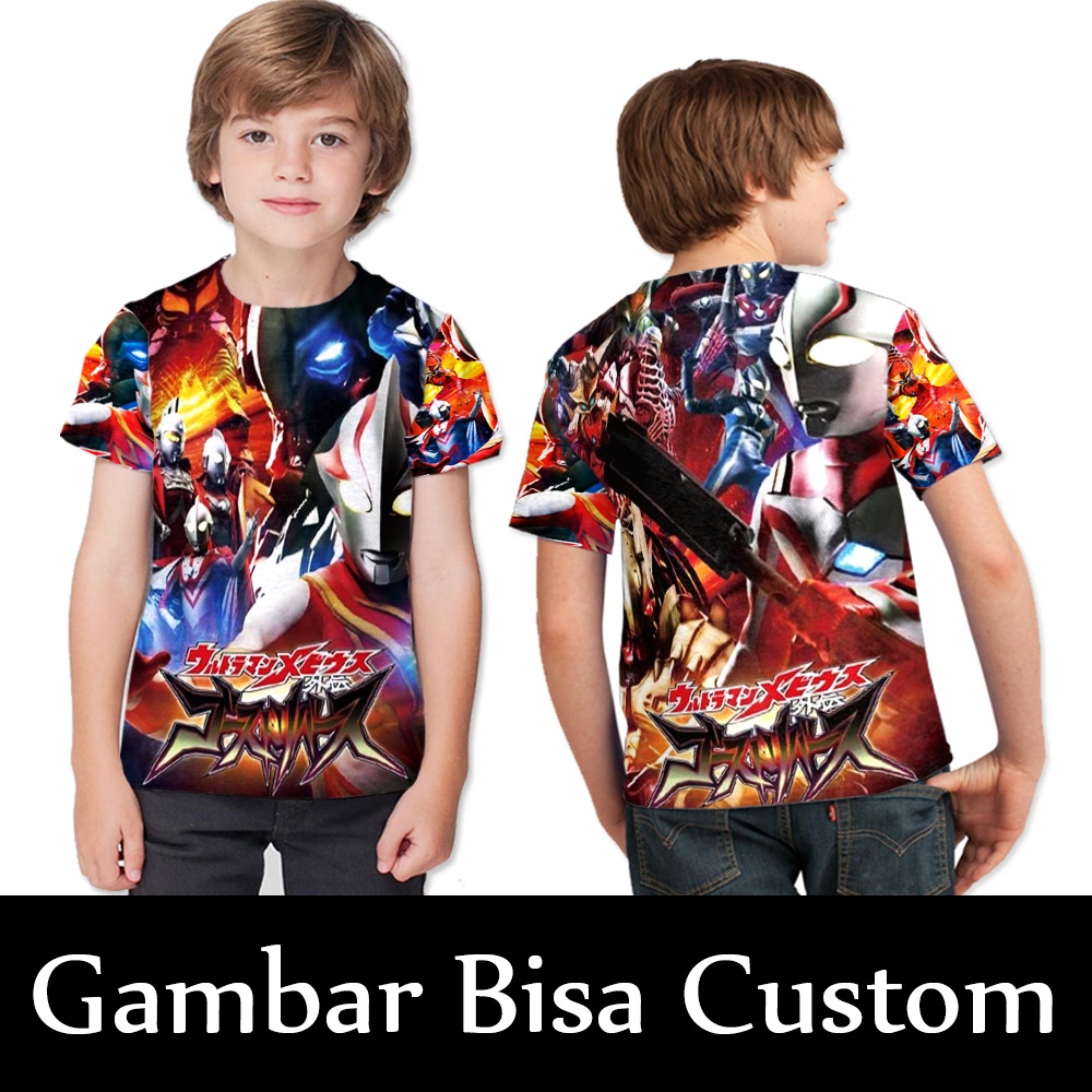 Kaos Ultraman - Kaos Anak Ultraman Mebius Fullprint - Pakaian Anak Laki-Laki Ultraman Mebius Termura
