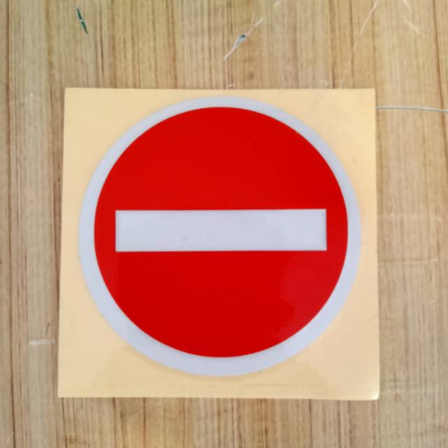 

Stiker K3 rambu safet. Logo verboden . UK 11x11cm transparan