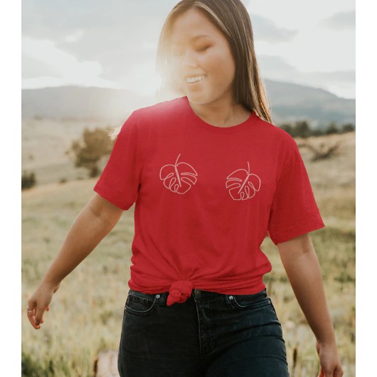 Kaos Wanita MONSTERA LEAF Tshirt Tumblr Tee Baju Atasan Distro