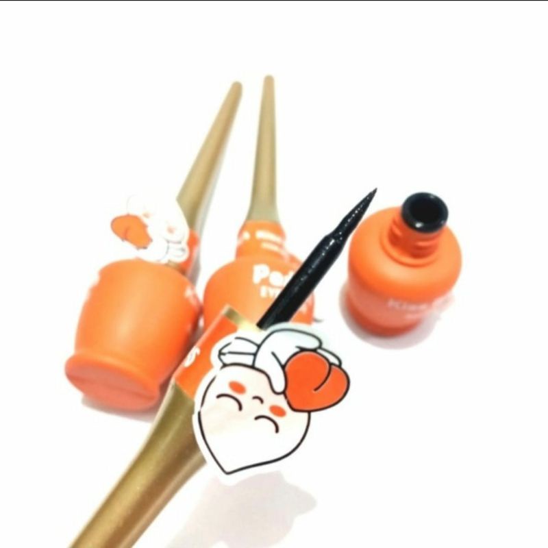 Eyeliner Peach Thailand Eyeliner Waterproof Liquid Eyeliner Kuas Kosmetik Mata Make Up Makeup