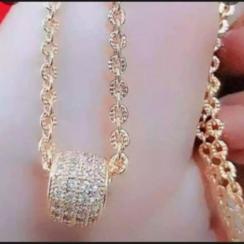 Perhiasan xuping Kalung italy liontin bandol permata fhasion wanita