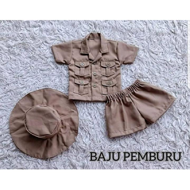 Baju Pemburu | Kostum Pemburu | Kostum Foto Bayi | Newborn Photoshoot Property | Kostum Photoshoot