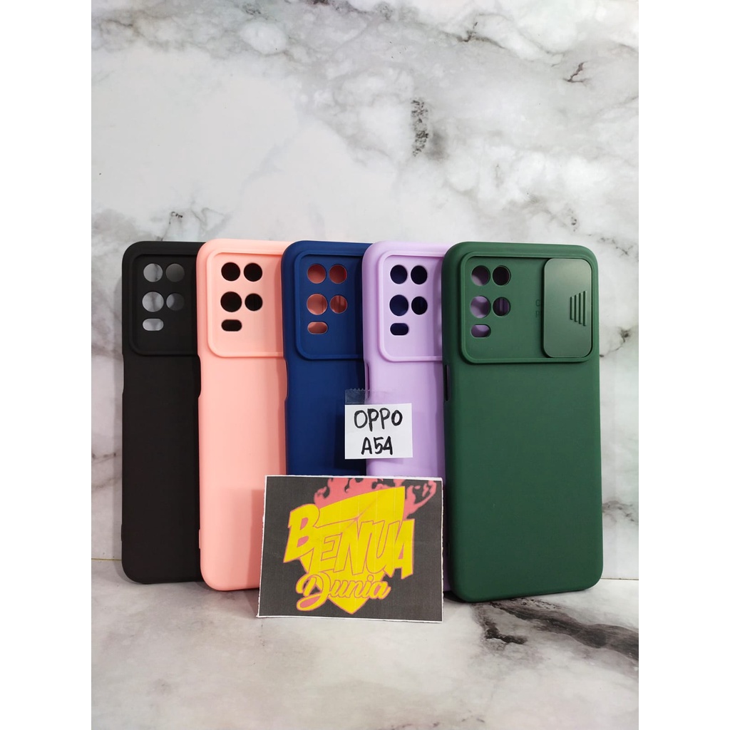 CASE OPPO A54 / CASE SLIDE MACARON PLUS PELINDUNG KAMERA OPPO A54 - BENUA DUNIA