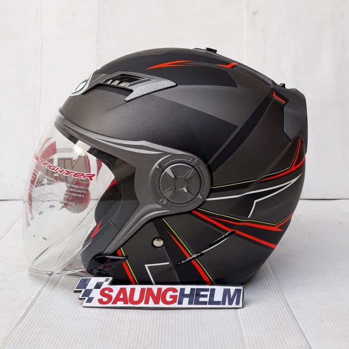 HELM NHK GLADIATOR HAWK BLACK DOFF ORANGE