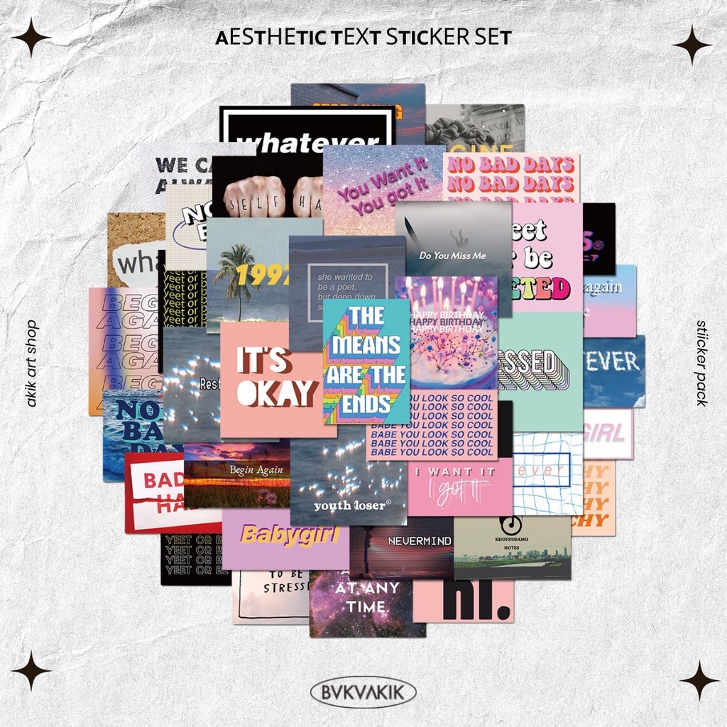 Aesthetic Text Sticker Pack