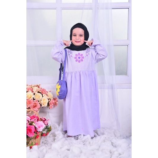 GAMIS DOUBLE RUFFLE JOVANKA LABEL SIZE 2/4/6/8/10 TAHUN