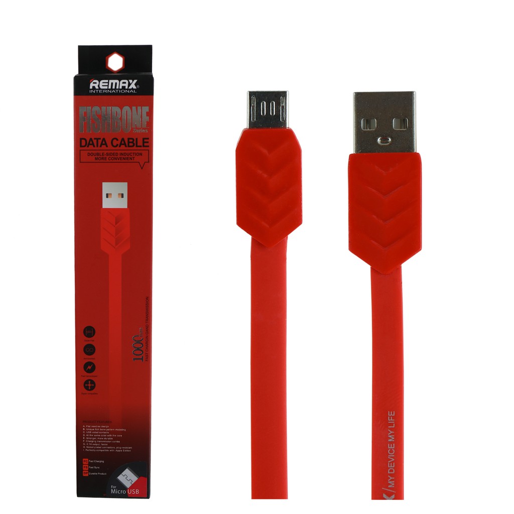 REMAX FISHBONE DATA CABLE - KABEL DATA TULANG IKAN ANDROID, ASUS SAMSUNG VIVO OPPO MURAH GROSIR