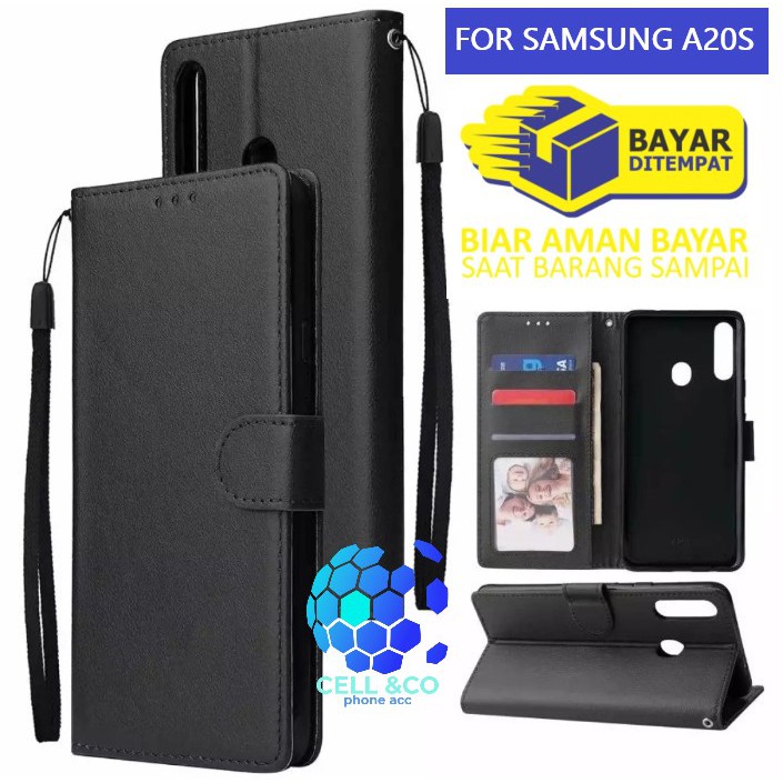 Flip cover SAMSUNG A20S Flip case buka tutup kesing hp casing flip case leather wallet