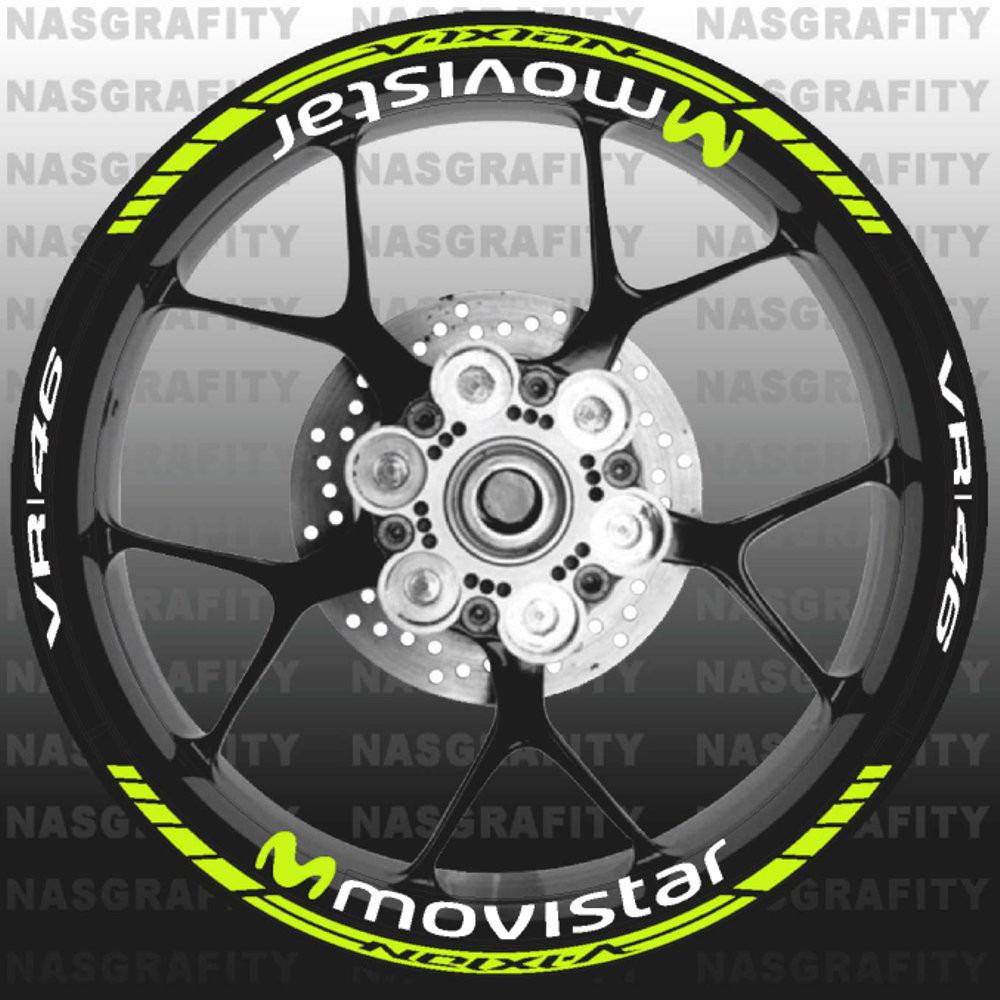 Stiker Velg Yamaha Vixion Movistar Vr46 Bagus Shopee Indonesia
