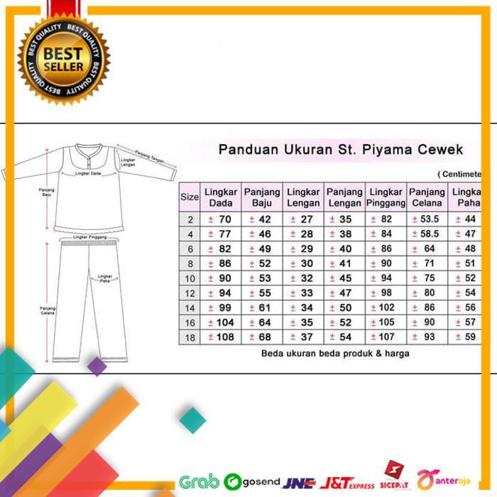 PROMO.. PIYAMA ANAK PEREMPUAN PIYO KOTAK BIRU FULL PRINT 14-18(XS) - XS ..TERLARIS