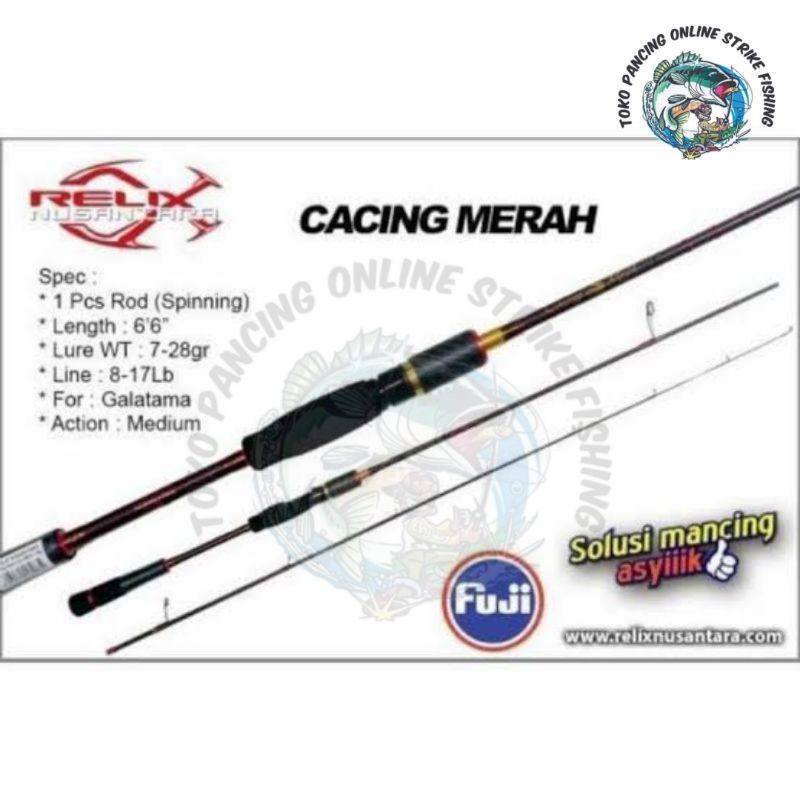 JORAN CACING MERAH Spinning 662M RELIX NUSANTARA Free packing pipa Pvc