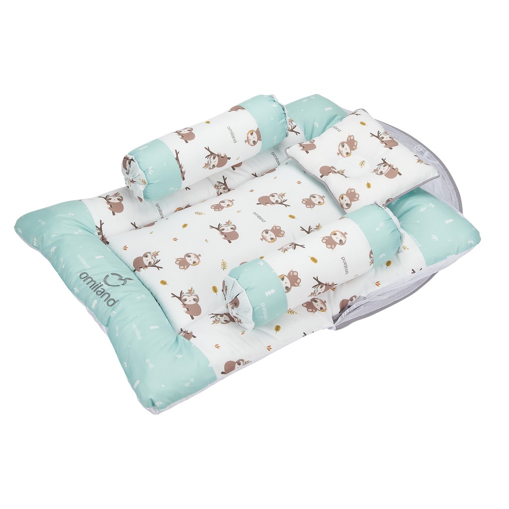 [2 kg] Omiland Kasur Lipat Bayi Dakron + Kelambu Sloth Series - OB19151-2