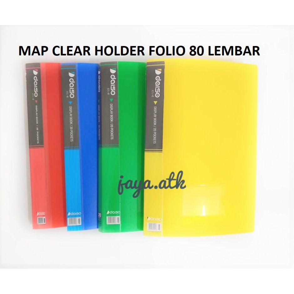 MAP DOKUMEN PLASTIK MAP CLEAR HOLDER 80 LEMBAR FOLIO F4 DOCUMENT KEEPER HOLDER