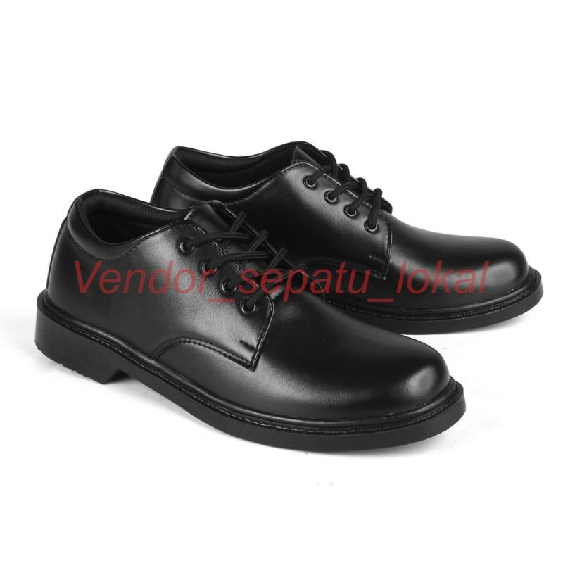 SEPATU PANTOPEL PDH PENDEK 38-47 SECURITY RESMI  TALI KILAP&amp;DOP SATPAM KANTOR KERJA