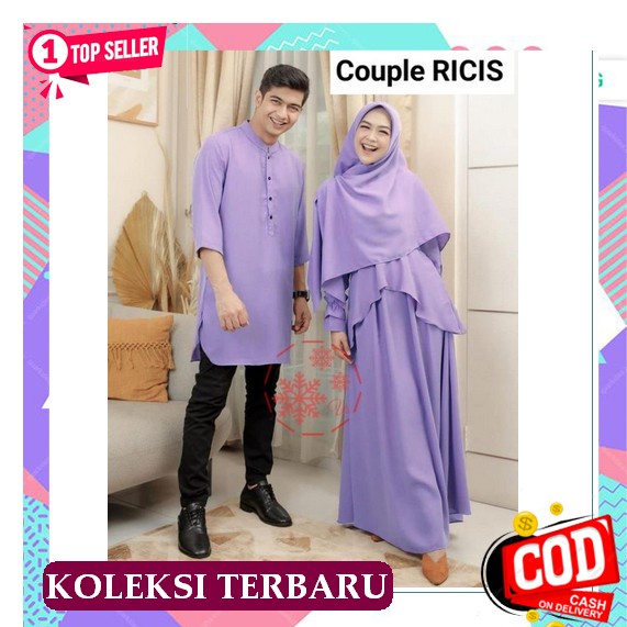 Gamis Muslim Premium Gamis Couple Suami Istri Lebaran Kekinian Baju Sarimbit Keluarga Terbaru 2021 2
