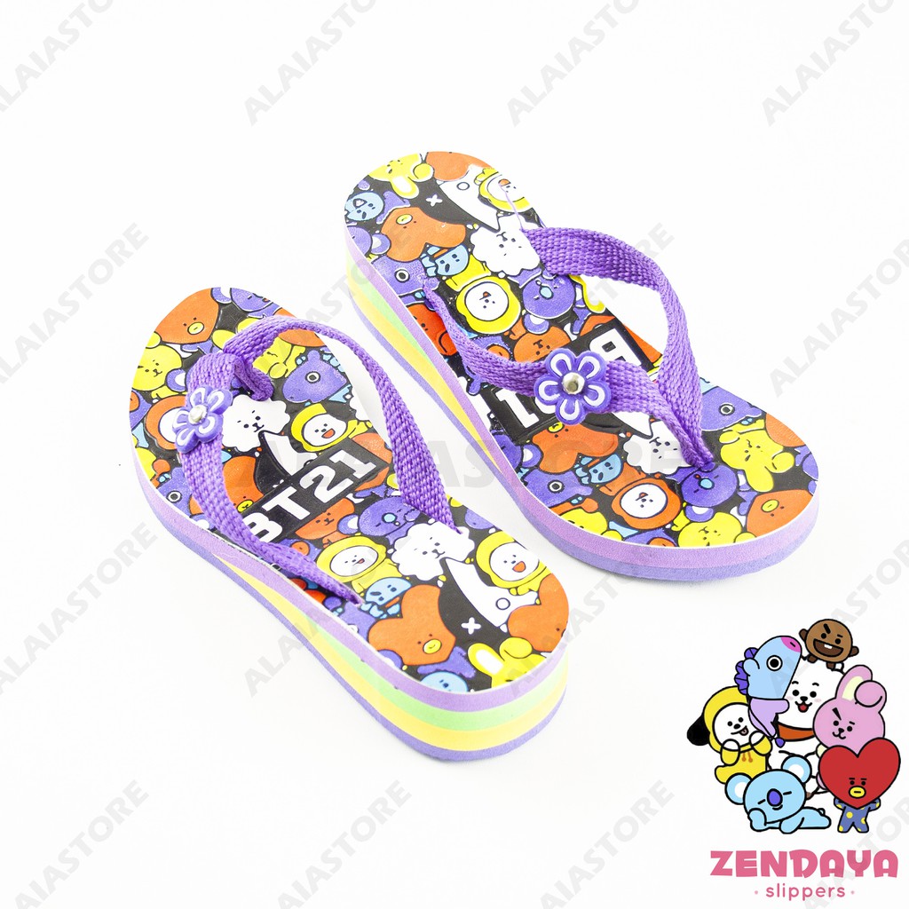 Sandal jepit anak BT21 Hak Zendaya 26 - 35 / sendal jepit anak perempuan