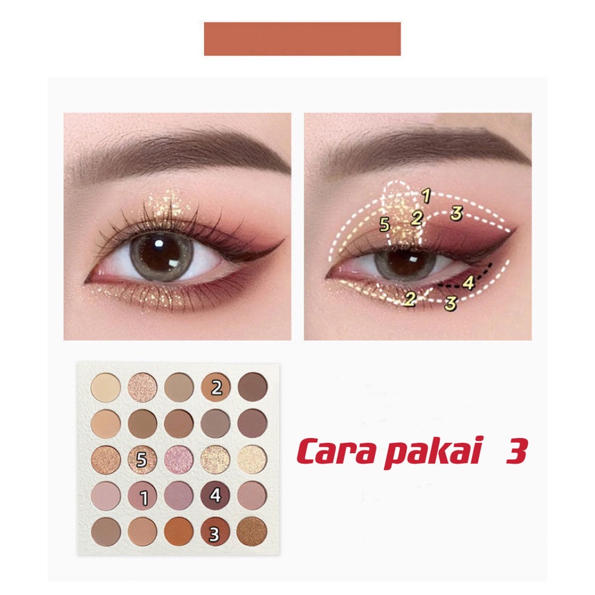 Eyeshadow Lucky You Pallete 25 Warna Shimmering and Matte Natural Colors Termurah