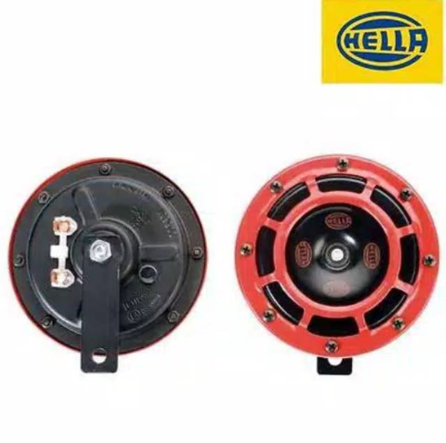 HELLA KLAKSON PLUS RILEY - SUPERTONE HORN SET RED KLAKSON  MOTOR KLAKSON MOBIL KLASON MOTOR MOBIL