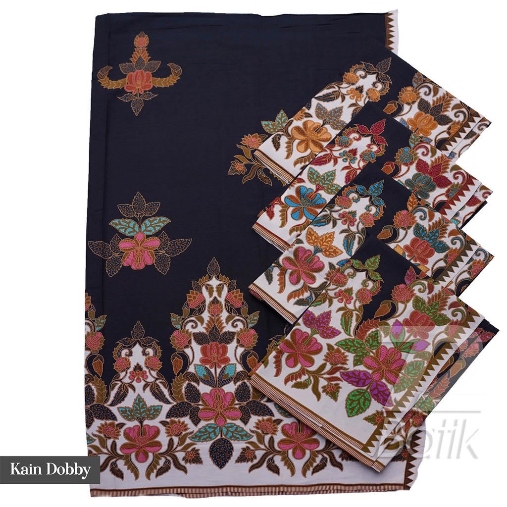 KAIN BATIK PREMIUM Bahan Dobby Dobi Dobbi Dolbi Motif Kembang Hitam Orange Kuning 722258 Cap 72 Jarik Jarit Samping Kebat Panjang Batik Dobby Modern Premium Bahan Seragam Batik Pernikahan Kantor Keluarga Murah Kamen Jadi Batik Bali Lembaran