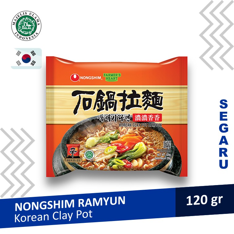 Nongshim Ramyun Korean Clay Pot Mie Instant Korea Halal MUI