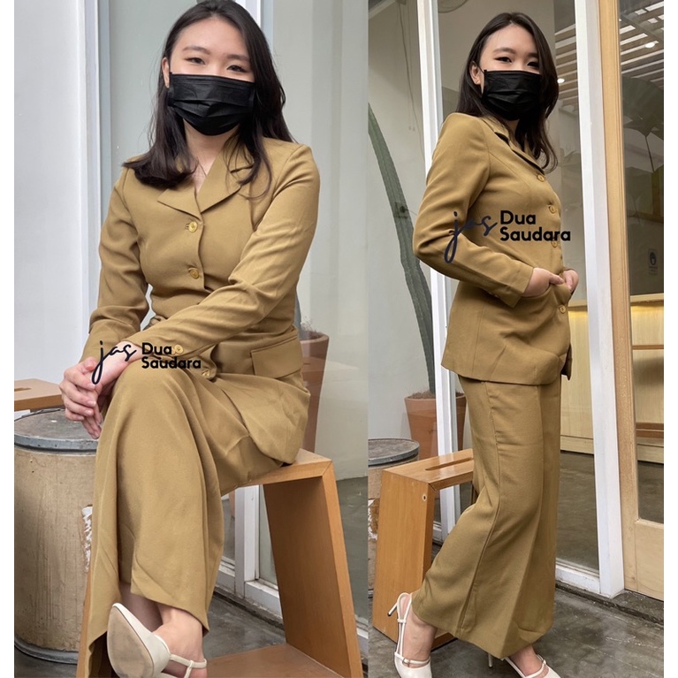 PEMDA / KHAKI WANITA / SERAGAM PEMDA / BAJU DINAS / SERAGAM DINAS