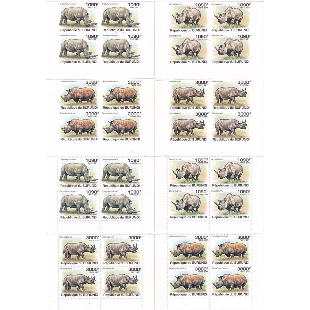 

Prangko Burundi 2011 - Fauna - Rhinoceros