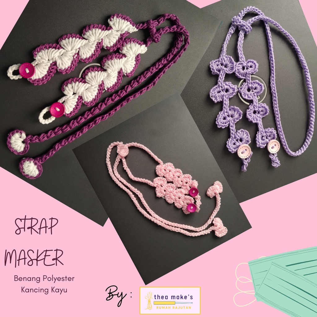 Strap Konektor Masker Rajut / Kalung Masker Rajut /  Mask Adapter