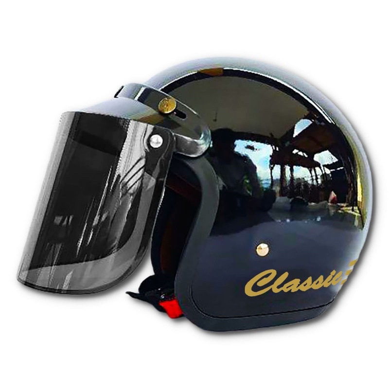 Helm bogo dewasa helm bogo classic kaca datar cembung