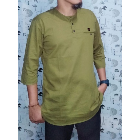 kemeja kurta leafy