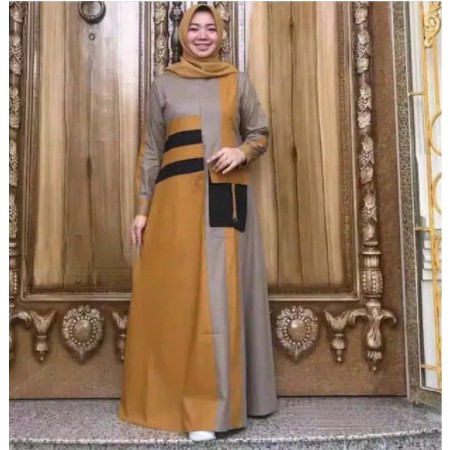 Baju Gamis Muslim Terbaru 2021 Model Baju Pesta Wanita kekinian Bahan moscrepe Kekinian gaun remaja