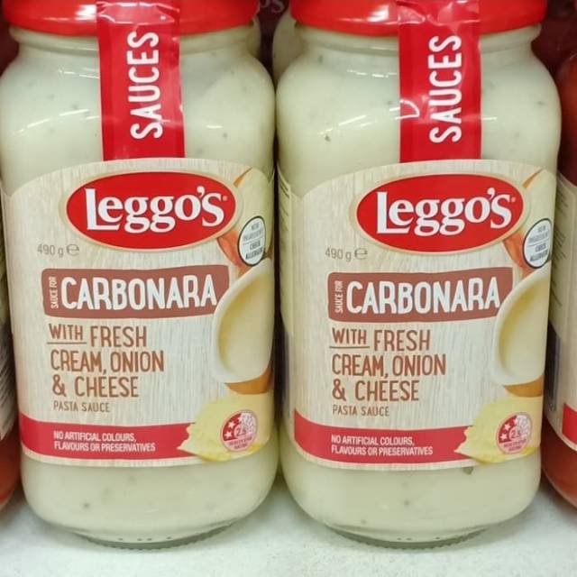

Leggo's Pasta Sauce Carbonara With Fresh Cream Onion & Cheese 490 gram