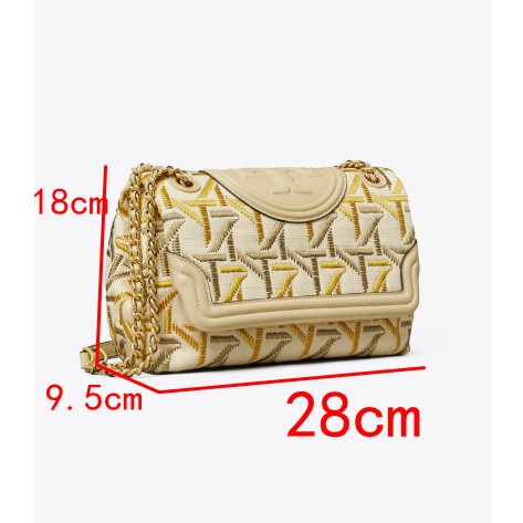 Original TB embroidered sheepskin lady shoulder bag cross-body bag