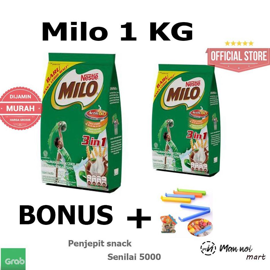 

[MURAH✔️] Milo 3 in 1 1 kg. SUSU. Tangerang. Man Noi