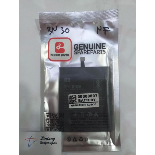 batrai baterai Xiomi BN 30 redmi 4A bergaransi 3 bulan
