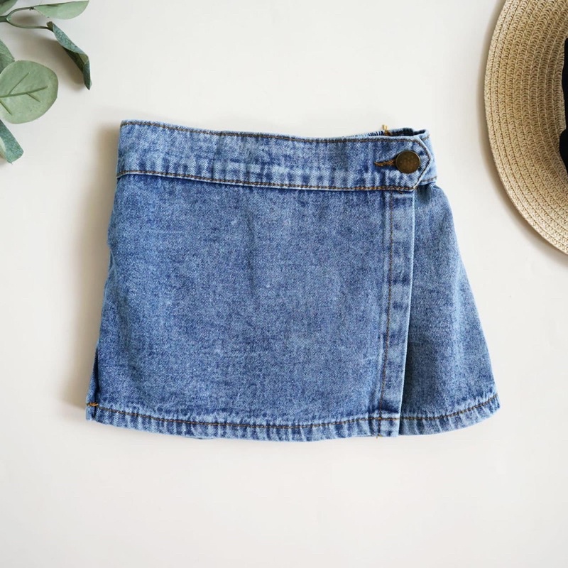 Ellie Skort Denim Jeans Rok Celana Anak Perempuan 1-6 Years