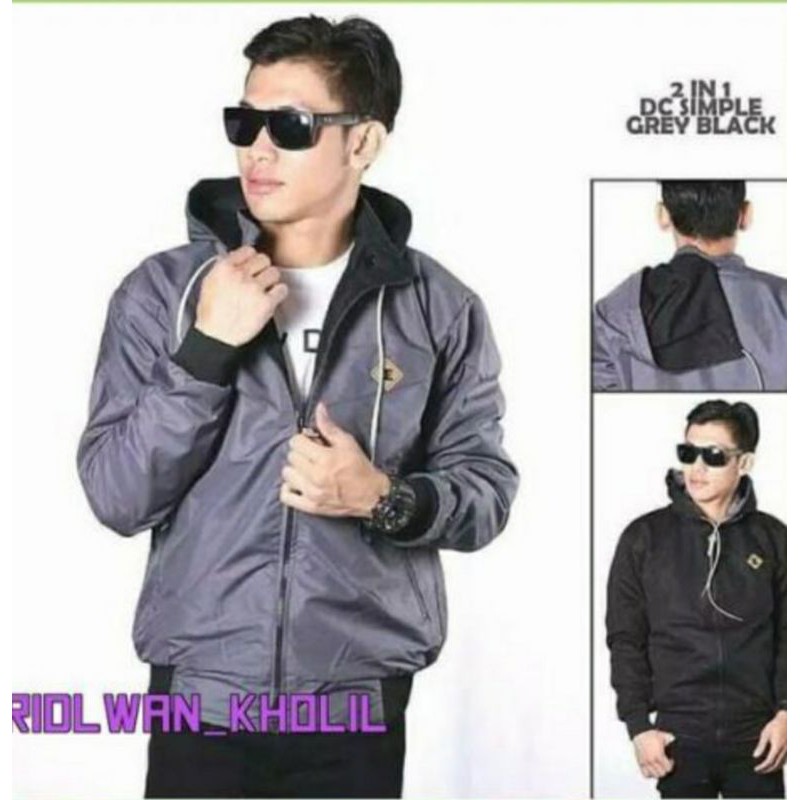 Promo Murah Jaket anti Air BB Parasut Taslan Hoodie Bisa Dilepas Premium