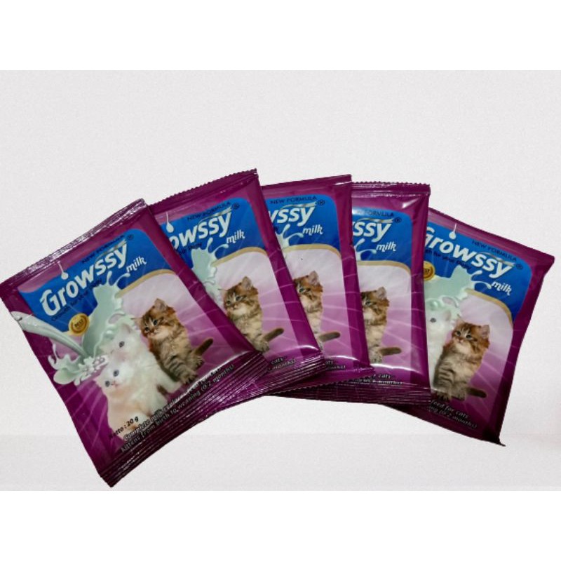 Murah 5pcs Susu Bubuk Growssy Untuk Anak Kucing terlaris/susu growssy bagus untuk anak kucing 1-12bl