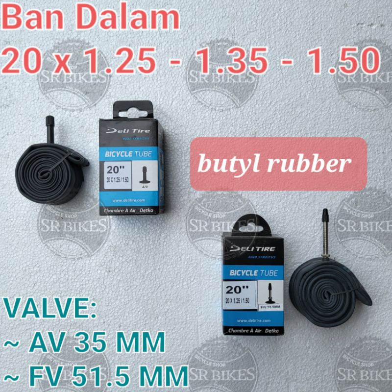 Ban Dalam 20 x 1.25 - 1.35 - 1.50 Sepeda Lipat Minion Mini. DELI TIRE