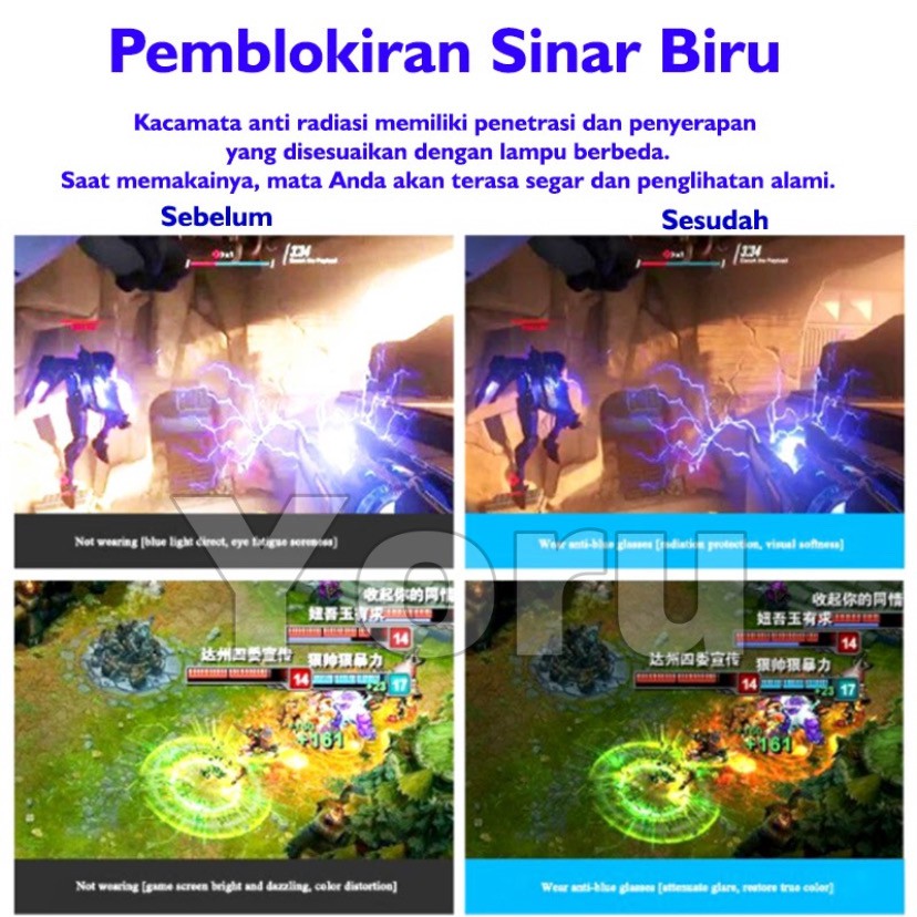 Pamelo Kacamata Anti Radiasi Blue Ray Sinar Biru Komputer,Handphone,Kacamata Anti Radiasi Gamers