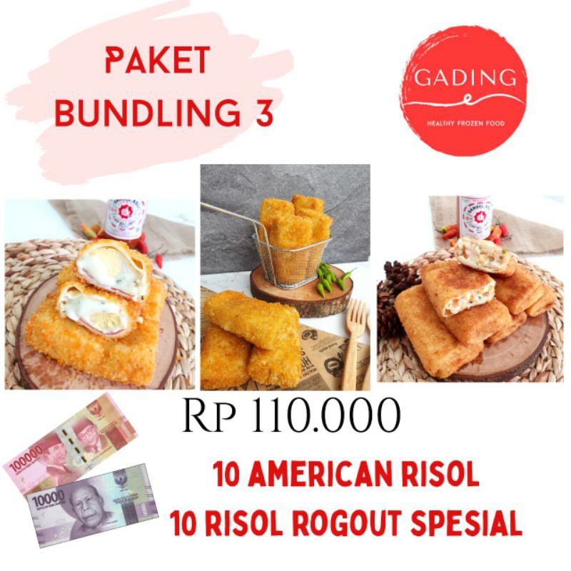 

10 Risoles rogout ayam sayur + 10 American risoles (paket bundling 3)